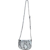 Real Leather Saddle Crossbody Bag Snake: 63753