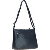 Ashwood Ladies Leather Shoulder Bag Navy: AJ3