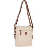 Fenland Canvas & Leather Crossbody Bag Tan/cream: FEN-752