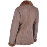 Women's Shearling Sheepskin Jacket Brown: KB-10275
