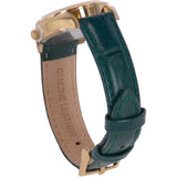 Ashwood Womens Croc Leather Watch With Mother Of Pearl Face Green: AW-0010
