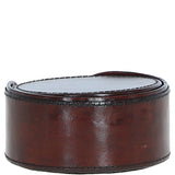 Ashwood's Premium Leather Round Coaster Chestnut: LF-159