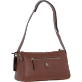 Chic and Stylish Shoulder Bag with Adjustable Strap 2 Tone Tan: 64416