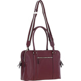 Ashwood 3 Section Large Leather Handbag Wine: X-39