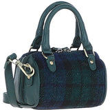 Ashwood Leather & Harris Tweed® Cloth X-Small Barrel Bag Green/Watch: TW-60-18-GW
