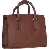 Ashwood Leather Handbag with Detachable Crossbody Strap 2 Tone Tan: 64747
