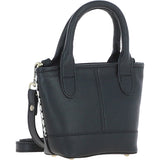 Ashwood Leather & Harris Tweed® Cloth Small Grab Bag Black/White: TW-63-12-BW