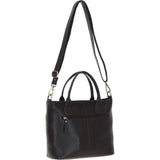 Versatile Ashwood Leather & Harris Tweed® Cloth Shoulder Bag Brown/Green: TW-22-09-BG