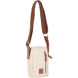 Fenland Canvas & Leather body Bag Tan/Cream: FEN-750