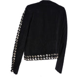 Suede Leather Jacket Black: 50634