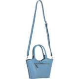 Leather Shoulder Bag with Detachable Crossbody Strap Denim: 64739