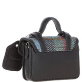 Ashwood Leather & Harris Tweed® Cloth Micro Satchel Bag with Twist Lock Brown/McLoad:TW-36-01-BM