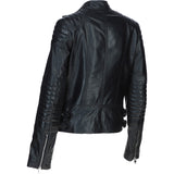 Brampton Leather Ladies Biker Jacket Black: B Soho