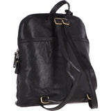 Large Vintage Leather Backpack Black  – G28