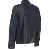 Ashwood Leather Mandarin Collar Zip-Up Men's Jacket Black: AMJ-10