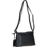 Elegant Leather Shoulder Bag Black: Dublin