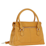 Premium Leather Shoulder Bag with Detachable Crossbody Strap Mustard: Y-56