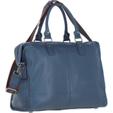 Brampton London Leather Weekender Bag Navy: 64807