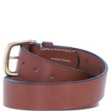 Real Leather Handmade Mens Belt Tan: MB-150