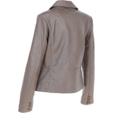 Ashwood Leather Women's Two Button Taupe Blazer: 10157