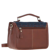 Ashwood Leather & Harris Tweed® Cloth Satchel Bag Tan/Mcload: TW-68-11-TN
