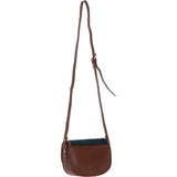 Ashwood Leather & Harris Tweed® Cloth Saddle Crossbody Bag with Twist Lock Tan/Watch: TW-30-04-TW