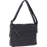 Mens Leather Messenger Bag Black: BLAKE