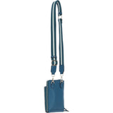 Ashwood Leather Luxury Crossbody Phone Bag Design-X Teal: X-31