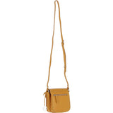 Ashwood Elegant Leather Crossbody Bag with Twist Lock Mustard: Y-52
