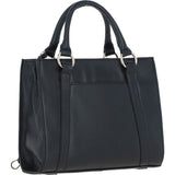 Real Leather Handbag with Adjustable Crossbody Strap Black: 64867