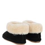 Sheepskin Slippers Black Silver: LADIES BOOTYS