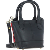 Ashwood Leather & Harris Tweed® Cloth Small Grab Bag Black/Red: TW-63-14-BR