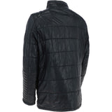 Mens Leather Jacket Dark Navy : Mink
