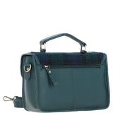 Ashwood Leather & Harris Tweed® Cloth Satchel Bag Green/Watch: TW-68-18-GW