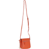 Ashwood Elegant Leather Crossbody Bag with Twist Lock Orange: Y-52