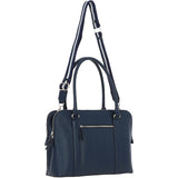 Ashwood 3 Section Large Leather Handbag Navy: X-39