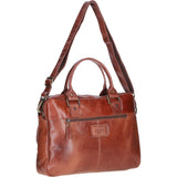 Executive Leather Laptop Bag with Buckle Pockets Bridge: TL-008