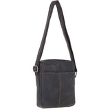 Real Leather Messenger Bag Brown: LISBON