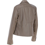 Ashwood Leather Short Blazer Jacket Biscuit : Awl 1676
