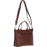 Versatile Ashwood Leather & Harris Tweed® Cloth Shoulder Bag Tan/Watch: TW-22-04-TW