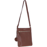 Ashwood Leather Curve Pocket Crossbody Bag 2 Tone Tan: 63620