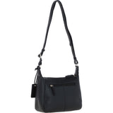 Ashwood Real Leather Top Zip Crossbody Bag Black: 63931