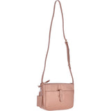 Small Compact Leather Crossbody Bag Rose Gold - 62662