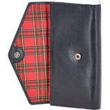 Vegetable Tanned Note, Coin & 8 Card Envelope Purse Black: V-63
