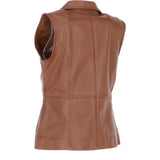 Women's  Leather Gilet Tan: FO-GILLET 1