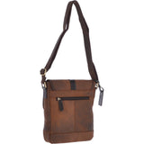 Mens Vintage Oily Hunter Leather Travel Bag Brown: TOBY