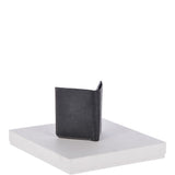 Cow Waxy Leather Classic 6 Card Bill-Fold  Wallet Black : 1556