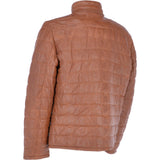 Trapper Leather Jacket Cognac: Massimo