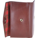 Small Vegetable Tanned Cash And 12 Card Envelope Purse Chestnut: V-62