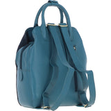 Ashwood Leather & Harris Tweed® Cloth Multi-Pocket Backpack Teal/Navy: TW-66-16-TN